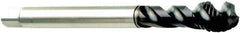 Sandvik Coromant - 3/8-16 UNC 3 Flute 2B Modified Bottoming Spiral Flute Tap - Powdered Metal, SmoothTop Finish, 100mm OAL, Right Hand Flute, Right Hand Thread, Series CoroTap 300 - Apex Tool & Supply