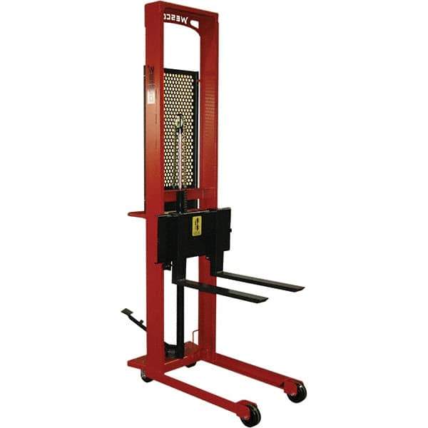 Wesco Industrial Products - 1,000 Lb Capacity, 56" Lift Height, Steel Stacker Manually Operated Lift - Apex Tool & Supply