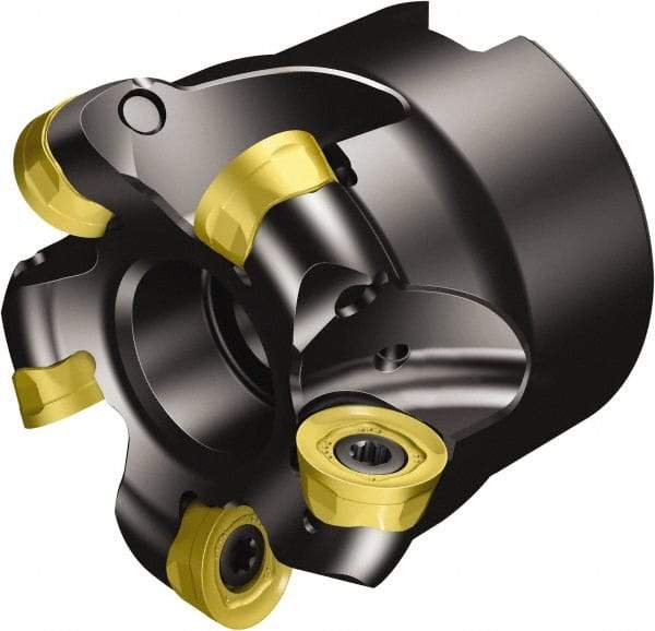 Sandvik Coromant - 63mm Cut Diam, 6mm Max Depth, 7 Inserts, 600-1252 Insert Style, Indexable Copy Face Mill - 600..Qxx Cutter Style, 16,700 Max RPM, 50mm High, Through Coolant - Apex Tool & Supply