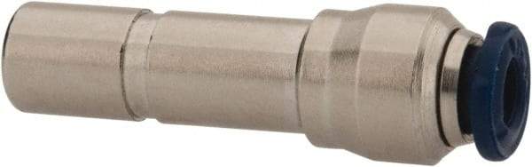 Value Collection - 5/32" Outside Diam, Nickel Plated Brass Push-to-Connect Straight Reducer - 250 Max psi, Tube to Stem Connection, Buna O-Ring - Apex Tool & Supply