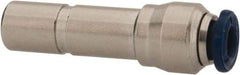 Value Collection - 5/32" Outside Diam, Nickel Plated Brass Push-to-Connect Straight Reducer - 250 Max psi, Tube to Stem Connection, Buna O-Ring - Apex Tool & Supply