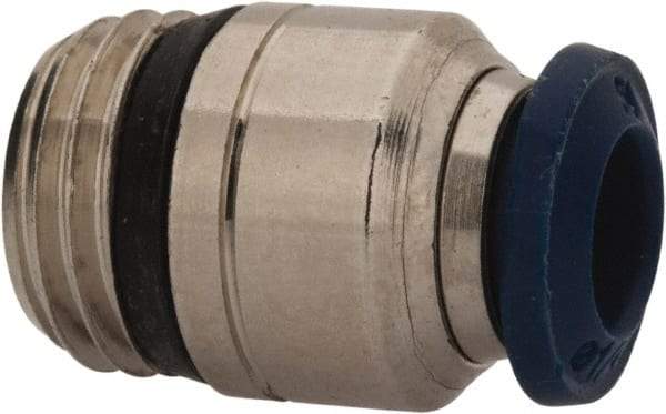 Value Collection - 1/4" Outside Diam, 1/4 Universal, Nickel Plated Brass Push-to-Connect Tube Male Connector - 250 Max psi, Tube to Universal Thread Connection, Buna O-Ring - Apex Tool & Supply