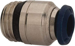 Value Collection - 1/4" Outside Diam, 1/4 Universal, Nickel Plated Brass Push-to-Connect Tube Male Connector - 250 Max psi, Tube to Universal Thread Connection, Buna O-Ring - Apex Tool & Supply