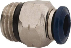 Value Collection - 5/16" Outside Diam, 3/8 Universal, Nickel Plated Brass Push-to-Connect Tube Male Connector - 250 Max psi, Tube to Universal Thread Connection, Buna O-Ring - Apex Tool & Supply