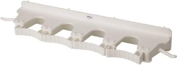 Vikan - 22 Lb Capacity, 3-5/32" Projection, Polypropylene/Rubber Wall Strip Organizer - 15-1/2" OAL - Apex Tool & Supply