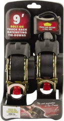 Erickson Manufacturing - 9' Long x 1" Wide, 1,200 Lb Basket Capacity, Polyester Web Sling - Black - Apex Tool & Supply