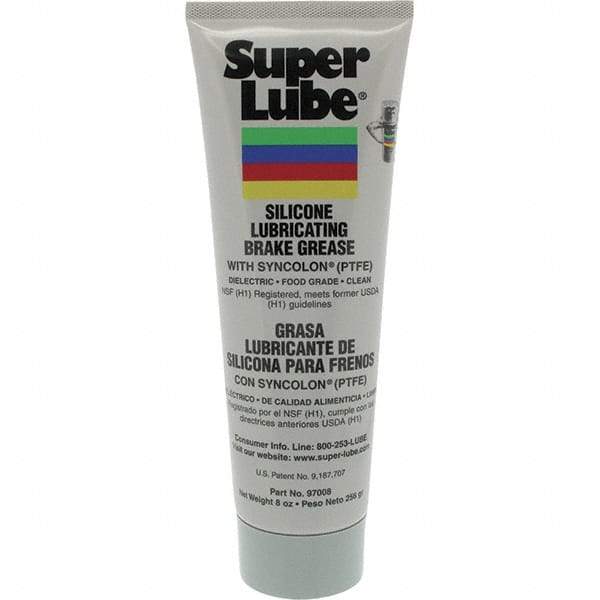 Synco Chemical - 8 oz Tube Silicone General Purpose Grease - Translucent White/Gray, Food Grade, 500°F Max Temp, NLGIG 2, - Apex Tool & Supply