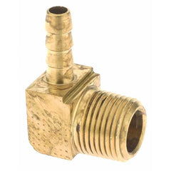 Parker - 3/8 MNPT Thread Hose Barb x Male NPT 90° Elbow - Apex Tool & Supply