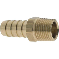 Value Collection - 3/8 MNPTF Thread Barb x MNPTF Adapter - 1/2" ID Hose, Brass - Apex Tool & Supply