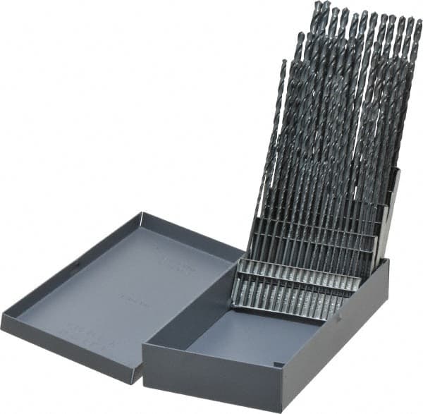 Chicago-Latrobe - 118° Point, Oxide Finish, High Speed Steel Taper Length Drill Bit Set - Apex Tool & Supply