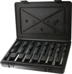 Chicago-Latrobe - 9/16 to 1", 118° Point, Oxide Finish, High Speed Steel Reduced Shank Drill Bit Set - Apex Tool & Supply