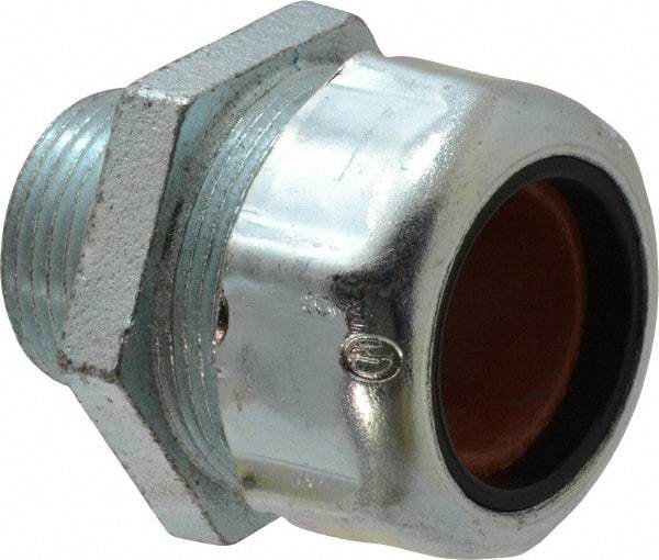 Thomas & Betts - 0.88 to 1.065" Cable Capacity, Liquidtight, Straight Strain Relief Cord Grip - 1 NPT Thread, 2-3/8" Long, Iron - Apex Tool & Supply