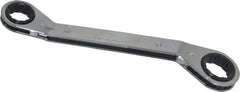 Proto - 3/4" x 7/8" 12 Point Reversible Ratcheting Offset Box Wrench - Double End, 1-9/16" Head Diam x 1/2" Head Thickness, 9-1/2" OAL, Steel, Polished Finish, 25° Offset - Apex Tool & Supply