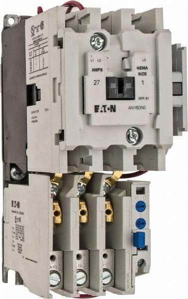 Eaton Cutler-Hammer - 240 Coil VAC, 27 Amp, NEMA Size 1, Nonreversible Open Enclosure NEMA Motor Starter - 3 hp at 1 Phase - Apex Tool & Supply