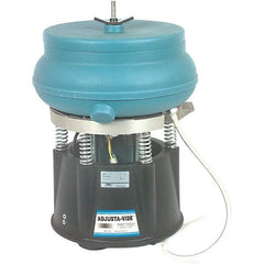 Raytech - 0.35 Cu Ft, 1 hp, Dry Operation Vibratory Tumbler - Flow Through Drain, Tilt Feature - Apex Tool & Supply