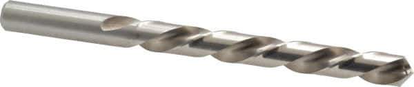 Chicago-Latrobe - 7/16" 118° High Speed Steel Jobber Drill - Bright Finish, Left Hand Cut, Spiral Flute, Straight Shank, 5-1/2" OAL, Standard Point - Apex Tool & Supply