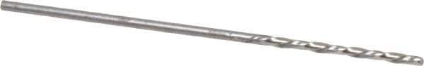 Chicago-Latrobe - #56 118° High Speed Steel Jobber Drill - Bright Finish, Left Hand Cut, Spiral Flute, Straight Shank, 1-3/4" OAL, Standard Point - Apex Tool & Supply