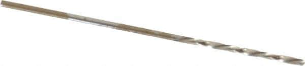 Chicago-Latrobe - #65 118° High Speed Steel Jobber Drill - Bright Finish, Left Hand Cut, Spiral Flute, Straight Shank, 1-1/2" OAL, Standard Point - Apex Tool & Supply