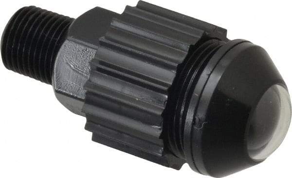 Norgren - 1/8" Male NPTF Bottom Rotowink Pressure Indicator - 15 to 150 psiG, Black Unactuated Color & Red Actuated Color - Apex Tool & Supply