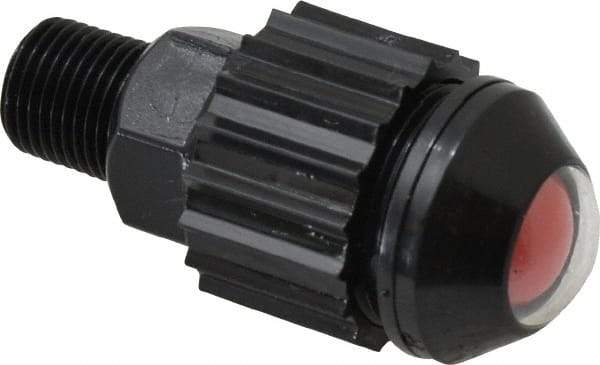 Norgren - 1/8" Male NPTF Bottom Rotowink Pressure Indicator - 15 to 150 psiG, Red Unactuated Color & Green Actuated Color - Apex Tool & Supply