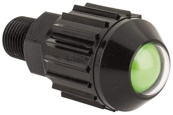 Norgren - 1/8" Male NPTF Bottom Rotowink Pressure Indicator - 15 to 150 psiG, Green Unactuated Color & Red Actuated Color - Apex Tool & Supply
