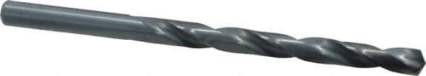 Chicago-Latrobe - Letter F 135° High Speed Steel Jobber Drill - Oxide Finish, Right Hand Cut, Spiral Flute, Straight Shank, 4-1/8" OAL, Split Point - Apex Tool & Supply