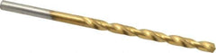 Chicago-Latrobe - #29 135° Cobalt Jobber Drill - TiN Finish, Right Hand Cut, Spiral Flute, Straight Shank, 2-7/8" OAL, Split Point - Apex Tool & Supply