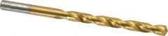 Chicago-Latrobe - Letter E (1/4) 135° Cobalt Jobber Drill - TiN Finish, Right Hand Cut, Spiral Flute, Straight Shank, 4" OAL, Split Point - Apex Tool & Supply