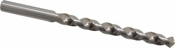 Chicago-Latrobe - 19/64" 118° High Speed Steel Jobber Drill - Bright Finish, Right Hand Cut, Spiral Flute, Straight Shank, 4-3/8" OAL, Standard Point - Apex Tool & Supply