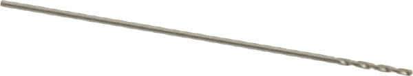 Chicago-Latrobe - #80 118° High Speed Steel Jobber Drill - Bright Finish, Right Hand Cut, Spiral Flute, Straight Shank, 3/4" OAL, Standard Point - Apex Tool & Supply