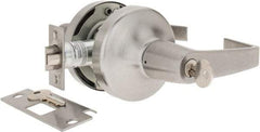 Yale - Light/Medium Duty Classroom Lever Lockset - 2-3/4" Back Set, Key in Lever Cylinder, Satin Chrome Finish - Apex Tool & Supply
