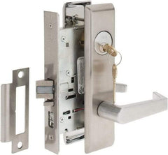 Yale - Extra Heavy Duty Entrance Lever Lockset - 2-3/4" Back Set, Standard Mortise Cylinder, Satin Chrome Finish - Apex Tool & Supply
