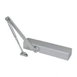 Yale - 48" Door Width, 13" Closer Body Length, Non-Handed Door Closer Manual Damper - Aluminum Finish, Non-Handed - Apex Tool & Supply