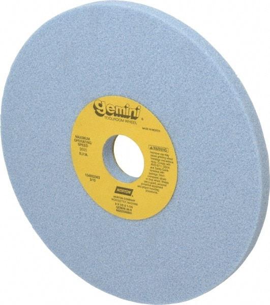 Norton - 8" Diam x 1-1/4" Hole x 1/2" Thick, H Hardness, 46 Grit Surface Grinding Wheel - Aluminum Oxide, Type 1, Coarse Grade, 3,600 Max RPM, No Recess - Apex Tool & Supply