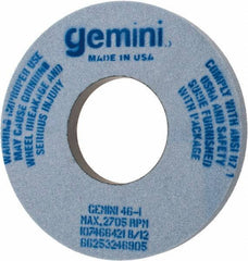 Norton - 12" Diam x 5" Hole x 1" Thick, I Hardness, 46 Grit Surface Grinding Wheel - Aluminum Oxide, Type 1, Coarse Grade, 2,705 Max RPM, No Recess - Apex Tool & Supply