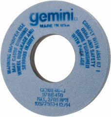 Norton - 12" Diam x 5" Hole x 1" Thick, J Hardness, 46 Grit Surface Grinding Wheel - Aluminum Oxide, Type 1, Coarse Grade, 2,705 Max RPM, No Recess - Apex Tool & Supply