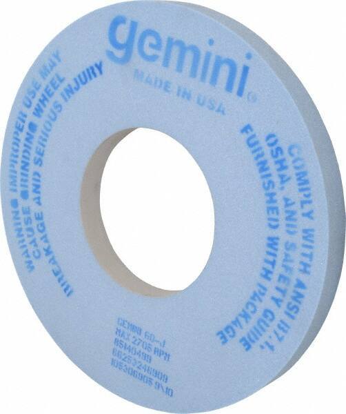 Norton - 12" Diam x 5" Hole x 1" Thick, J Hardness, 60 Grit Surface Grinding Wheel - Aluminum Oxide, Type 1, Medium Grade, 2,705 Max RPM, No Recess - Apex Tool & Supply