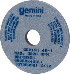 Norton - 14" Diam x 3" Hole x 1" Thick, I Hardness, 46 Grit Surface Grinding Wheel - Aluminum Oxide, Type 1, Coarse Grade, 2,320 Max RPM, No Recess - Apex Tool & Supply