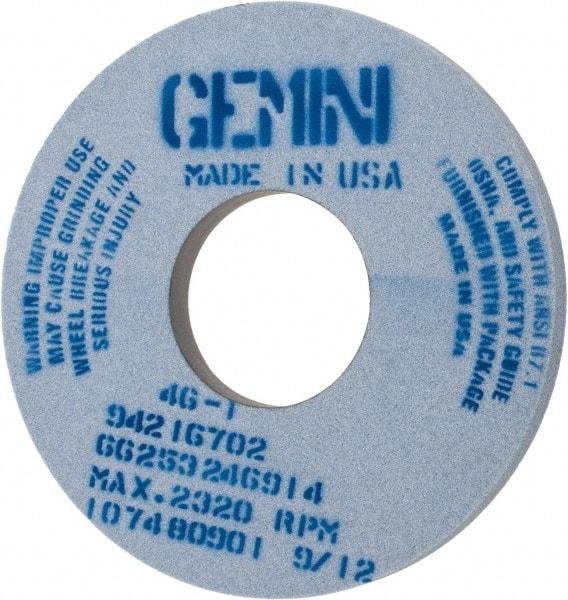 Norton - 14" Diam x 5" Hole x 1" Thick, I Hardness, 46 Grit Surface Grinding Wheel - Aluminum Oxide, Type 1, Coarse Grade, 2,320 Max RPM, No Recess - Apex Tool & Supply
