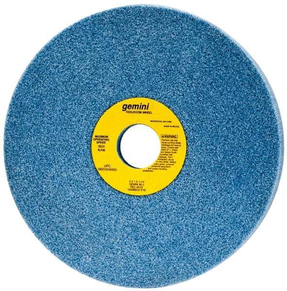 Norton - 8" Diam x 1-1/4" Hole x 1" Thick, J Hardness, 46 Grit Surface Grinding Wheel - Aluminum Oxide, Type 5, Coarse Grade, 3,600 Max RPM, One-Side Recess - Apex Tool & Supply