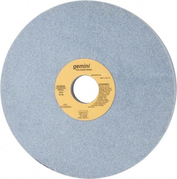 Norton - 8" Diam x 1-1/4" Hole x 1" Thick, J Hardness, 60 Grit Surface Grinding Wheel - Aluminum Oxide, Type 5, Medium Grade, 3,600 Max RPM, One-Side Recess - Apex Tool & Supply