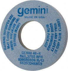 Norton - 12" Diam x 5" Hole x 1-1/2" Thick, K Hardness, 46 Grit Surface Grinding Wheel - Aluminum Oxide, Type 5, Coarse Grade, 2,705 Max RPM, One-Side Recess - Apex Tool & Supply