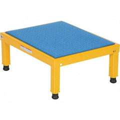 Vestil - 9" High x 19" Wide x 24" Deep, Yellow Step Stand - Steel, 500 Lb Capacity - Apex Tool & Supply