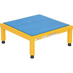 Vestil - 9" High x 24" Wide x 24" Deep, Yellow Step Stand - Steel, 500 Lb Capacity - Apex Tool & Supply