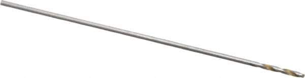 Chicago-Latrobe - #80 118° High Speed Steel Jobber Drill - Bright Finish, Right Hand Cut, Spiral Flute, Straight Shank, 3/4" OAL, Standard Point - Apex Tool & Supply