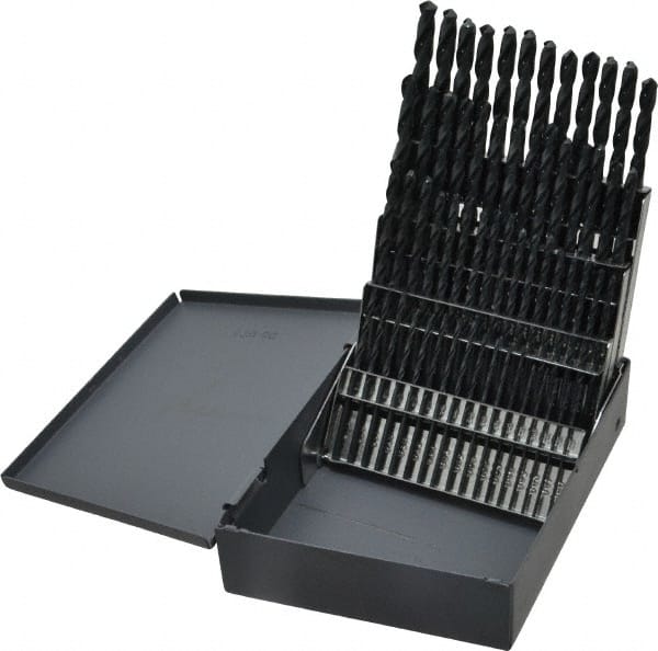 Chicago-Latrobe - 118° Point, Oxide Finish, High Speed Steel Jobber Length Drill Bit Set - Apex Tool & Supply