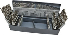 Chicago-Latrobe - 1/16 to 1/2", 118° Point, Bright Finish, High Speed Steel Jobber Length Drill Bit Set - Apex Tool & Supply