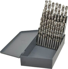 Chicago-Latrobe - 118° Point, Bright Finish, High Speed Steel Jobber Length Drill Bit Set - Apex Tool & Supply