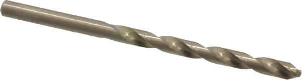 Chicago-Latrobe - 7/32" 135° Cobalt Jobber Drill - Oxide/Gold Finish, Right Hand Cut, Spiral Flute, Straight Shank, 3-3/4" OAL, Split Point - Apex Tool & Supply