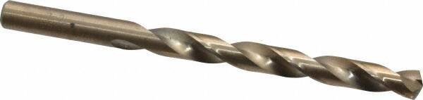 Chicago-Latrobe - 21/64" 135° Cobalt Jobber Drill - Oxide/Gold Finish, Right Hand Cut, Spiral Flute, Straight Shank, 4-5/8" OAL, Split Point - Apex Tool & Supply